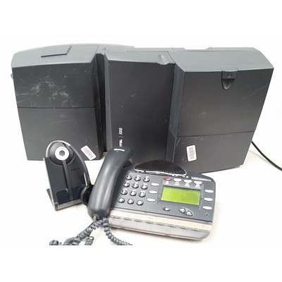 Mitel 4110 Office Phones Jabra Headset and 2 PABX Units