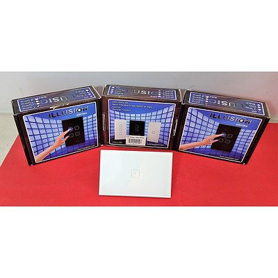 HQA Glass Light Switches- Illusion Series - Lot of 3 - Brand New - RRP=$105.00