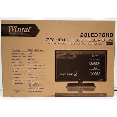 Brand New Wintal 23Inch HD LED LCD TV - RRP=$175.00