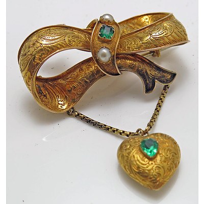 Victorian 15ct Gold Antique Brooch