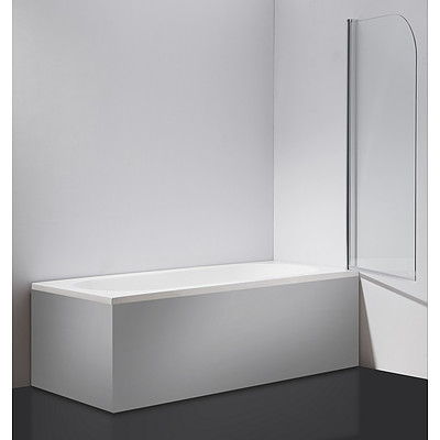 180° Pivot Door 6mm Safety Glass Bath Shower Screen 800 x 1400mm By Della Francesca RRP $294.95 - Brand New