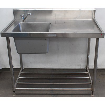 Stainless Steel Bench With Sink