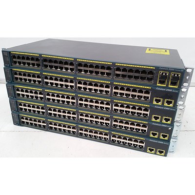 Cisco Catalyst 2960 Series Managed Switches - Lot of 5
