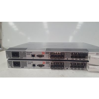 SilkWorm Brocade 200E Fibre Channel Switch (Lot of 2)
