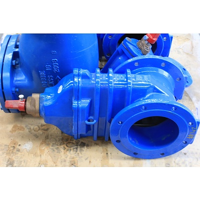 One 200mm Dobbie Swing Check Valve and Three Tyco Gate Valves - Brand New