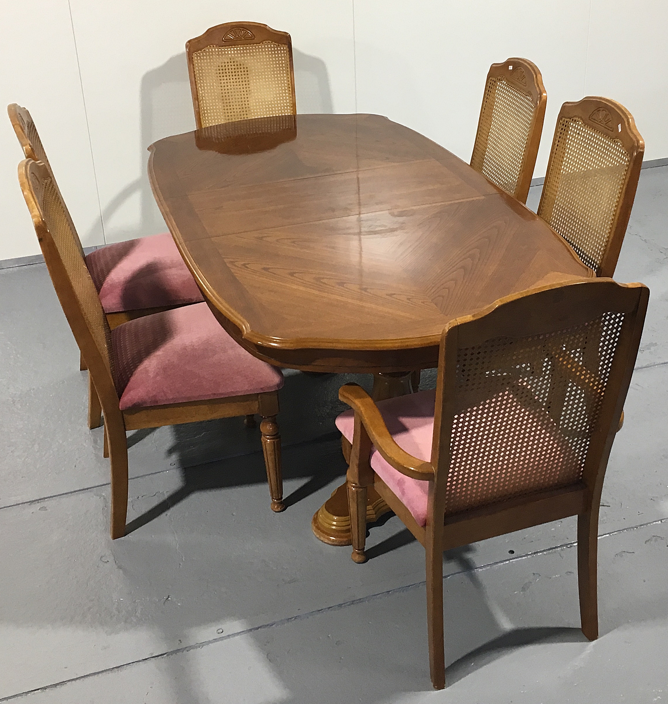 Parquetry Veneer Dining Table with Lot 893977 ALLBIDS