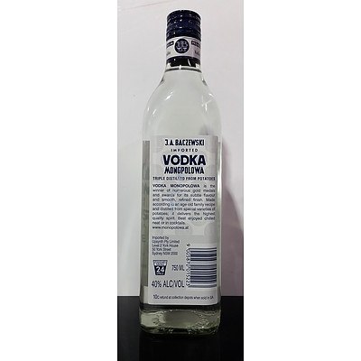 Imported J.A. Baczewski Monopolowa Vodka 750mL - RRP $55.00!