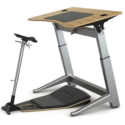 Focal Height Adjustable Standing Desk/Drafting Table and Focal Locus Leaning Seat - Brand New(RRP $1960.00)