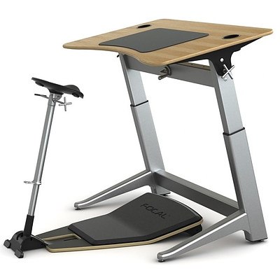 Focal Height Adjustable Standing Desk/Drafting Table and Focal Locus Leaning Seat - Brand New(RRP $1960.00)