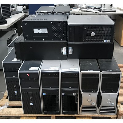 Pallet lot of 21 Computers, Assorted Brand, Models and CPU