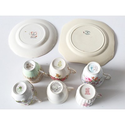 Collection of English Tea Sets and Two Cake Plates, Including Royal Doulton, Royal Albert, Copland, Royal Stafford and More