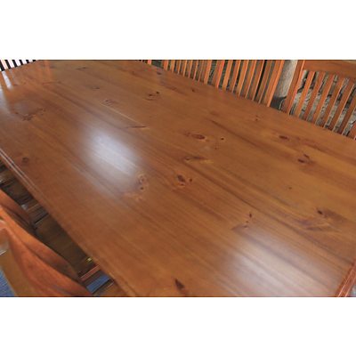 Eleven Piece Solid Pine Dining Suite
