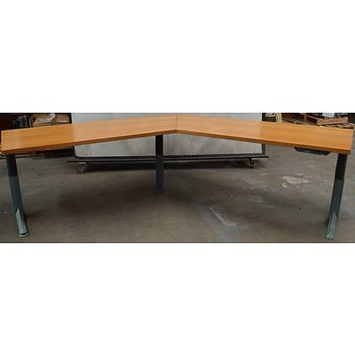 Schiavello Height Adjustable Chevron Desk