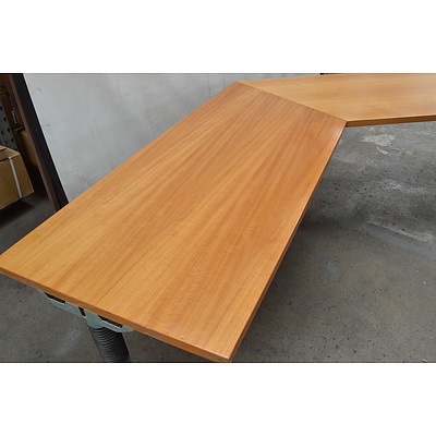 Schiavello Height Adjustable Chevron Desk