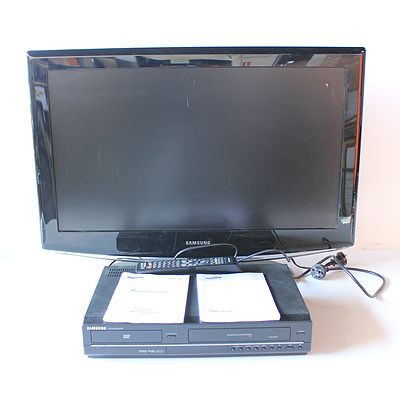 Samsung 32 Inch LCD TV and Samsung VCR & DVD Player