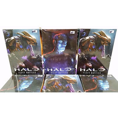 Lot of 9 Halo Fleet Battles Board Games and Dice - RRP= $500.00