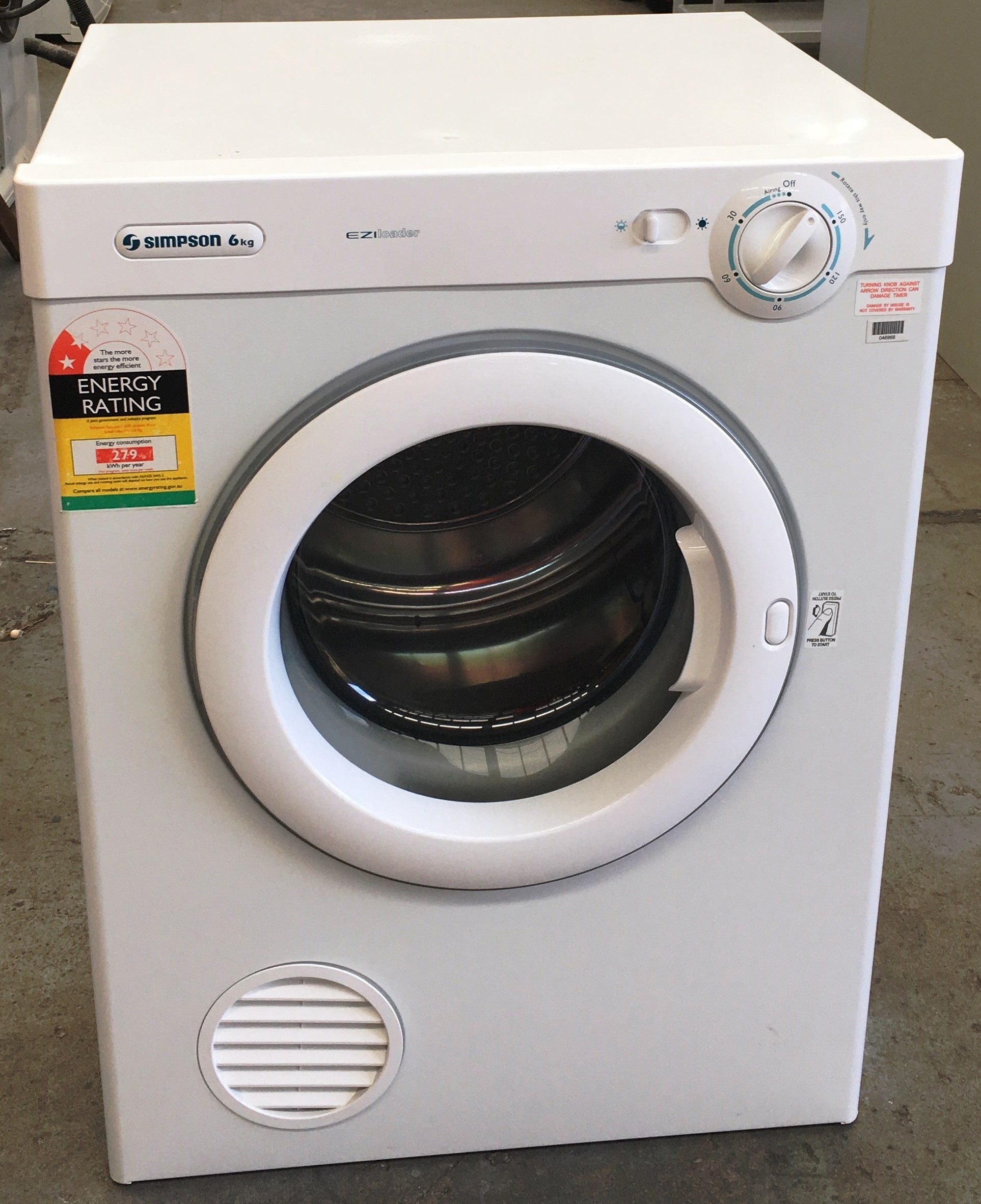 Simpson EZI Loader 6Kg Clothes Lot 897824 ALLBIDS