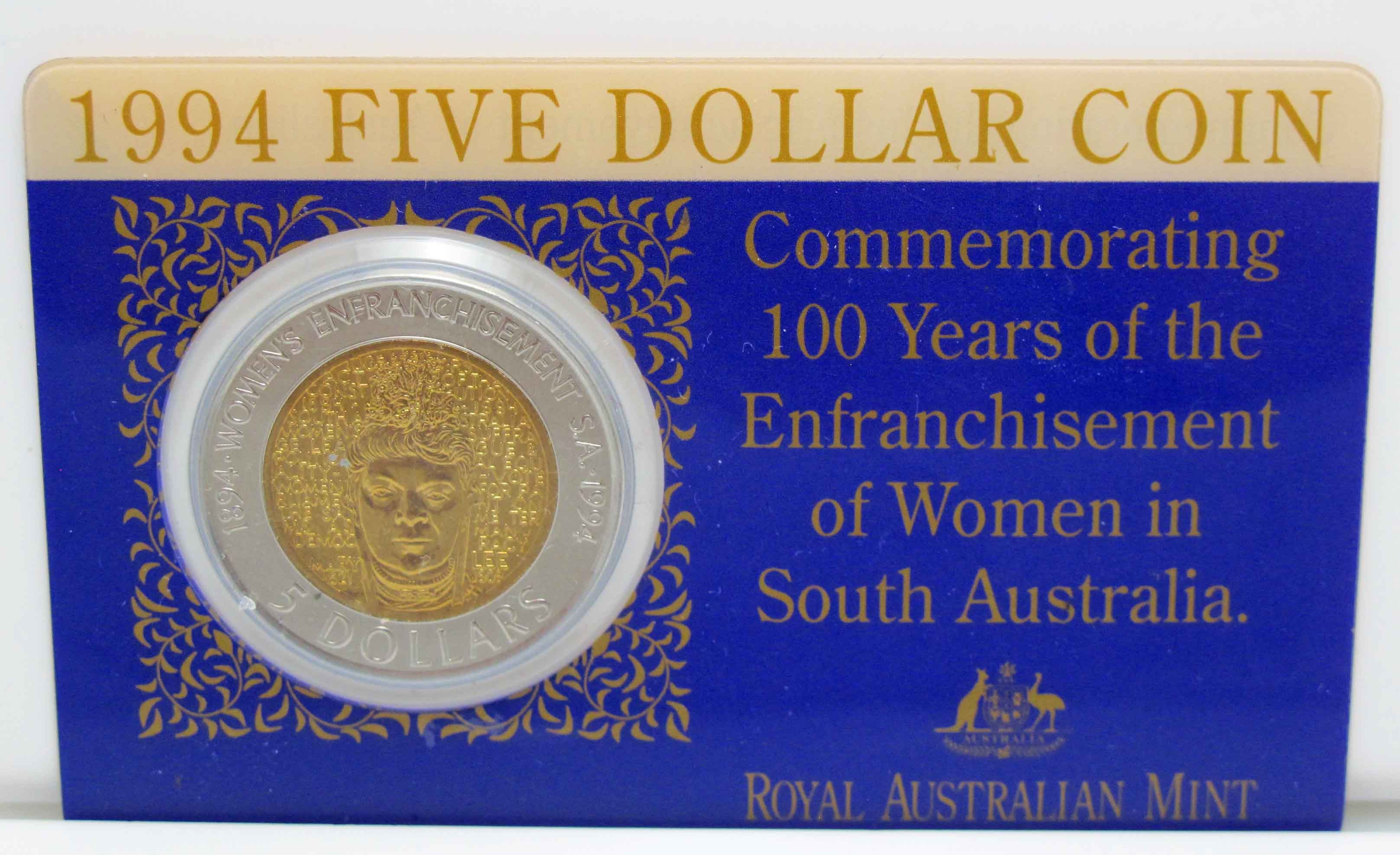 Royal Australian Mint Coin 5 1994