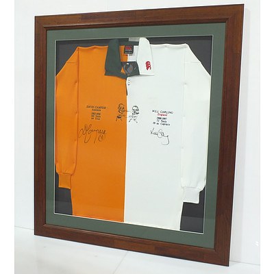 David Campese and Will Carling Signed Split Jersey