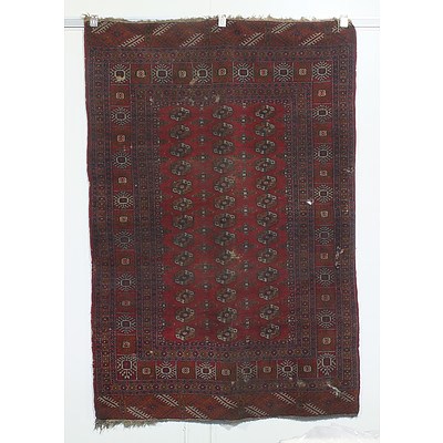 Hand Knotted Wool Pile Turkman Rug