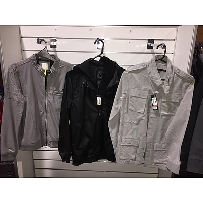 Krew, Afends, Analog, Burton and Static Collection of Mens Jackets and Hoodies - Size S - Assorted Colour and Style - Lot of 9 - Total RRP: $1224.71