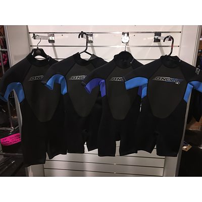 Collection of O'neill, JetPilot and Peak Wet Suits for Youth and Toddler - Assorted Size and Colour - Lot of 15 - Total RRP: $934.38
