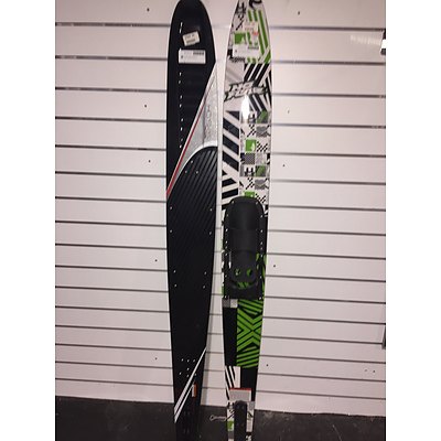 Ho Triumph Slalom Ski Waterski and No Fear Single Ski Waterski - Lot of 2 - Brand New - RRP: $798.95