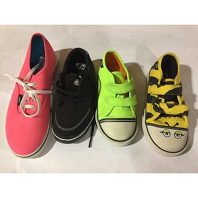 Nike and Vans Toddler Shoes - Various Colours, Styles and Sizes - Lot of 4 - Total RRP: $209.96