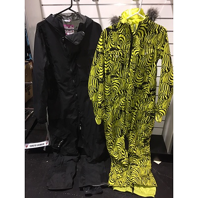EX-HIRE Adult Ski Suits - Lot of 5 - Assorted Colours & Sizes