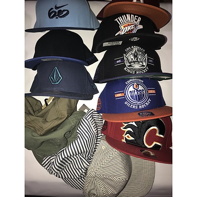 Assorted Hats / Caps Various Colour - Lot of 12 - Brand New - Total RRP: $449.72