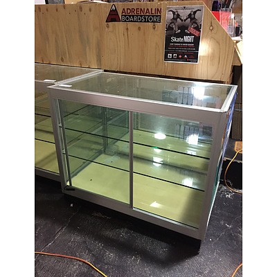 2 x Glass Shop Display Cabinets