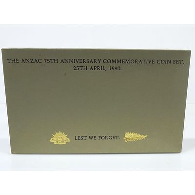 The Anzac 75th Anniversary Commemorative Coin Set 1990