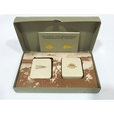 The Anzac 75th Anniversary Commemorative Coin Set 1990