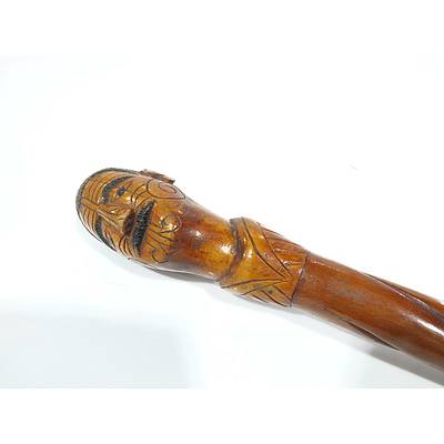 Carved Maori Walking Stick