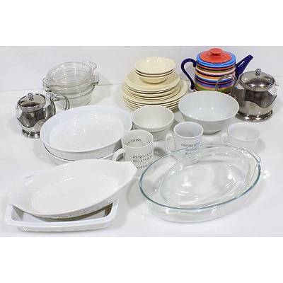 Collection of Kitchenware, Ceramics, Glass, and More