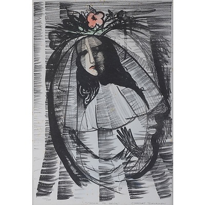 Charles Blackman (b1928) Titania as Bride Lithograph