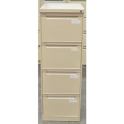 Brownbuilt Four Drawer Filing Cabinet