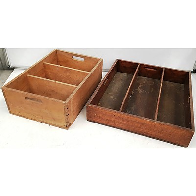 Assortment of Four Plywood Boxes