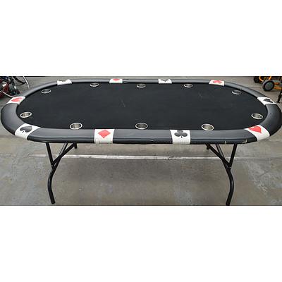 10 Player Oval Poker Table