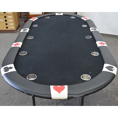 10 Player Oval Poker Table