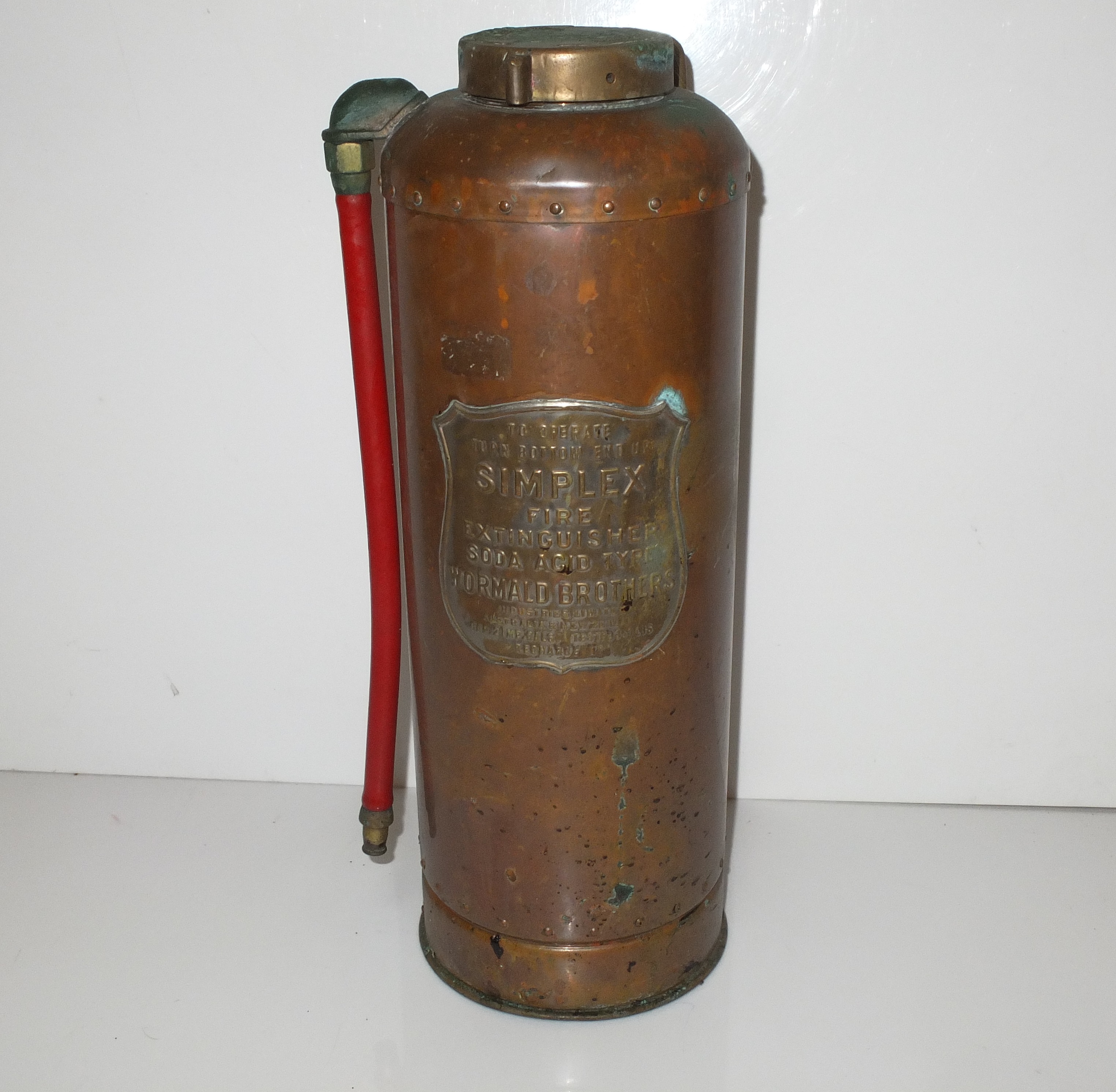 Vintage Brass Simplex Fire Extinguisher Lot 912659 ALLBIDS