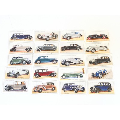 Group of Automotive Themed Cigarette Cards
