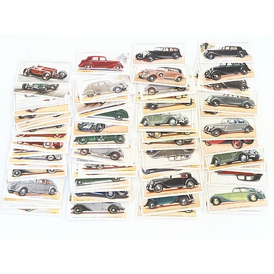 Group of Automotive Themed Cigarette Cards