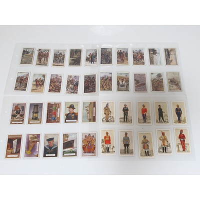 Large Group of Military Themed Cigarette Cards