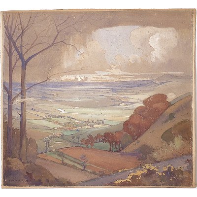 Eric Walter Powell (British 1886-1933) Watercolour and Gouache