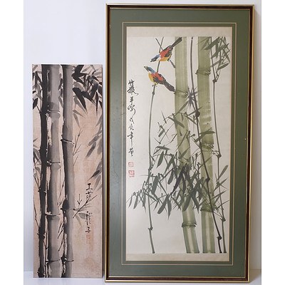 Two Chinese Brush and Ink Paintings