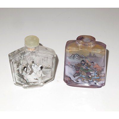 Two Modern Chinese Inside Painted Snuff Bottles