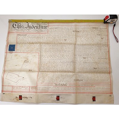 Victorian Land Title Deed For the Parish of Delaware in the County of Chesley Dated 1859