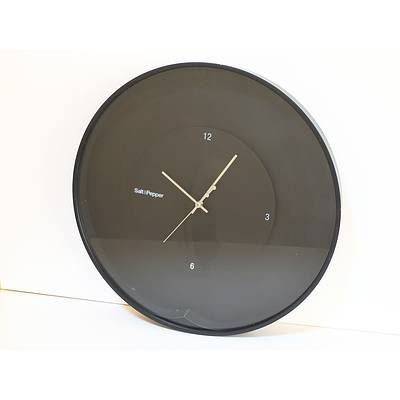 Large Salt and Pepper Wall Clock