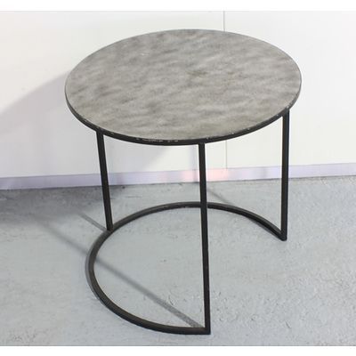 One Round Metal Drinks Table